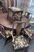 Dinning Room Table W/2 Leafs, 4Lats& 8 Chairs - 4