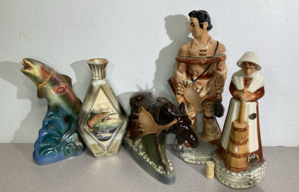 Vintage Burbon/Whiskey Bottles