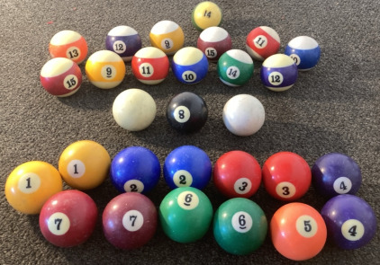 Assorted Vintage Pool Balls BB72