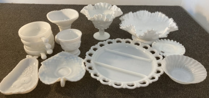 Milk Glass Kitchenware BB70