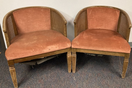 Cane Chairs - Dusty Rose Set