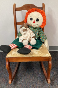 Vintage Lg. Andy Doll, rabbit & Rocker