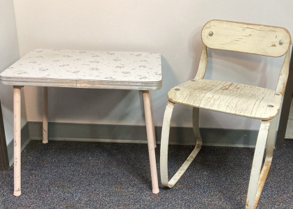 Vintage Kids Table, Tronrite Health Chair