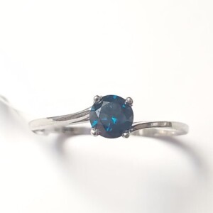 $1550 10K Natural Blue Diamond (Color Enhanced)(0.38ct) Ring