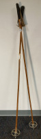 Bonna Wooden Skis W/ Poles - 4