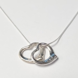 $140 Silver Heart 18" Necklace