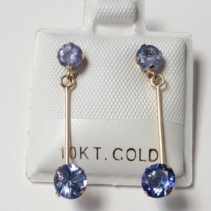 $600 10K Tanzanite(1ct) Earrings