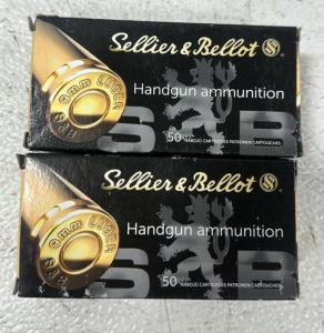 (100) Rounds O Sellier And Bellot 9mm Luger