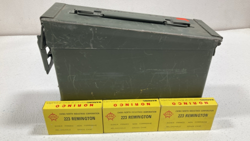 Ammo Box w/ (3) Box of 20 Cartridges .223 Remington