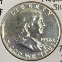 1956 PR69 Type 2 Gem Proof Silver Franklin Half Dollar - 3