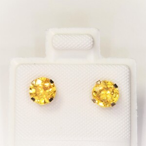 $500 10K Fancy Yellow Sapphire(1.2ct) Earrings