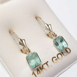 $1965 14K Colombia Emerald(1.8ct) Earrings