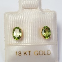 $440 18K Peridot Earrings