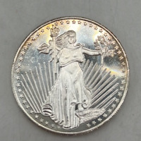 1 Troy Oz Liberty Silver Coin, .999 Fine Silver