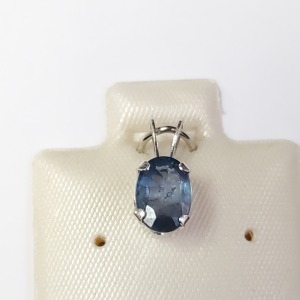 $240 14K Natural Blue Sapphire(1.1ct) Pendant