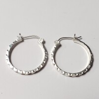 $200 Silver Hoop Earrings