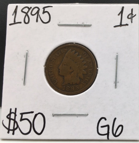 1895 G6 Antique Indian Head Cent Penny