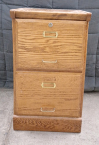 (1) 2-Drawer Wooden Filling Cabinet,