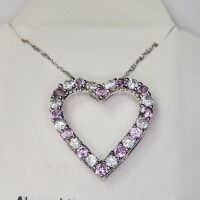 $160 Silver Created Alexandrite 19" Necklace