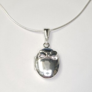 $160 Silver Locket 19" Necklace