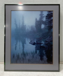 Picture Of Foggy Lake And Woods 24â€x29â€