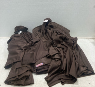 (7) Brown Table Drapes 21&acirc;&euro;x29&acirc;&euro;