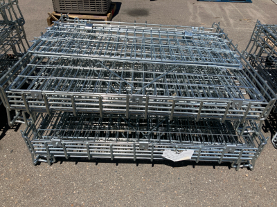 (2) Industrial Metal Crates m