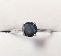 $1450 10K Black Diamond(0.87ct) Ring