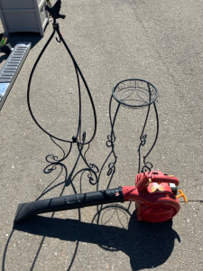 (2) Plant Holders (1) Leaf Blower