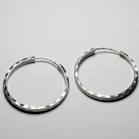 $100 Silver Hoop Earrings