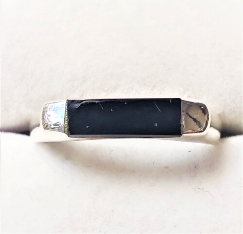 $100 Silver Onyx Ring