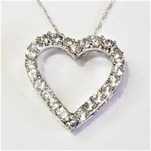 $160 Silver White Topaz 19" Necklace