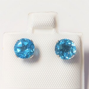 $360 10K Blue Topaz(2.2ct) Earrings