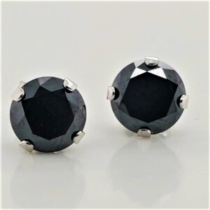 $400 10K Black Moissanite(1.9ct) Earrings