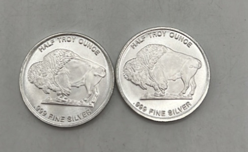 (2) Half Troy Ounce .999 Fine Silver Coins