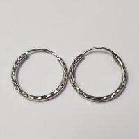 $100 Silver Small Hoop Apx 20Mm Earrings