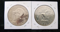 1976 And 1978 D Print Ike Dollar- Authentication Unavailable - 2