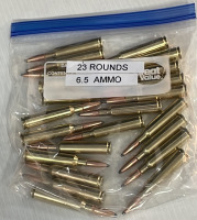 (23) Rnds 6.5 Ammo Plus (148) Rnds Brass- (95) 458 Socom, (45) 50 AE, & (18) 35 Whelen - 5