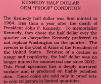 Kennedy Half Dollar Gem “Proof” Condition - 2