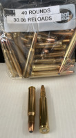 (104) 270 Win Brass W/ (3) Rnds, (200) .223/5.56 Brass, & (40) Rnds 30.06 Reloads - 2