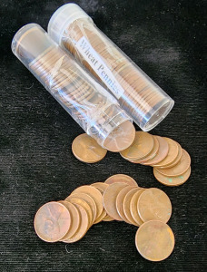 Two Tube's Of Assorted Year Wheat Pennies- Authentication Unavailable
