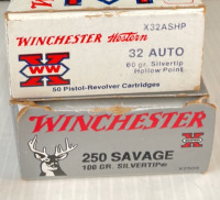 (50) Rounds Winchester Western 32 Auto Bullets & (20) Rounds Winchester 250 Savage Primed Brass - 2