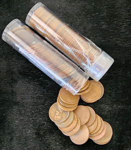 Two Tube's Of Assorted Year Wheat Pennies- Authentication Unavailable