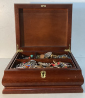 Jewelry Box W/ Jewelry,Pins, And More! - 4