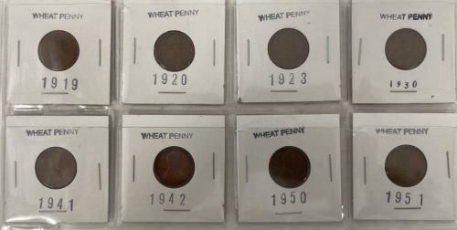 (8)Old Wheat Back Pennies