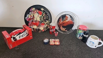 Coca Cola Memorabilia, 95-2005, Plates, Football, 90s Coke In Bottle, Candle, Tins, Shot Glass & More!