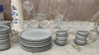 Assortment Of Vases, Mugs Wineglasses, & Plates