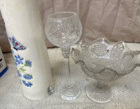 Assortment Of Vases, Mugs Wineglasses, & Plates - 4