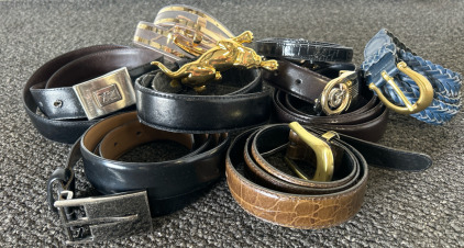 Belts (8), Various Sizes & Textures