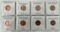 (8)Old Uncirculated Lincoln Pennies